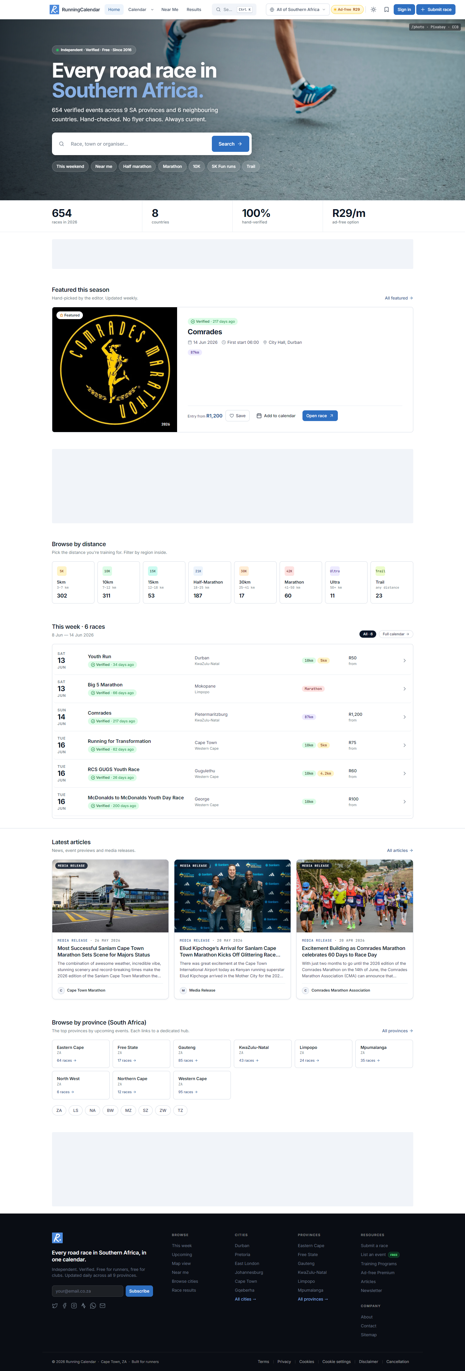 Running Calendar